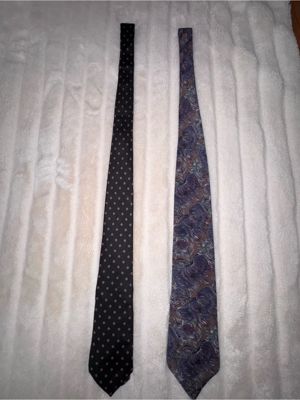Christian Dior Oleg Cassini LOT of 2 Men's Silk Ties Woven in Italy Made in USA